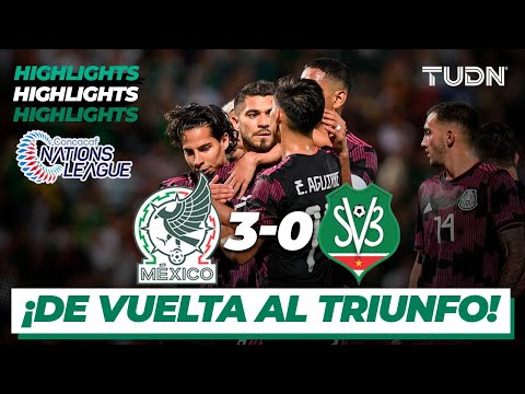 Resumen y goles | México 3-0 Surinam | Nations League 2022 | TUDN