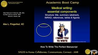 How to write the perfect manuscript