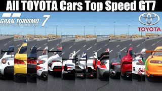 Gran Turismo 7 || All Toyota Cars Top Speed Stock Battle || PS5 4K 60FPS