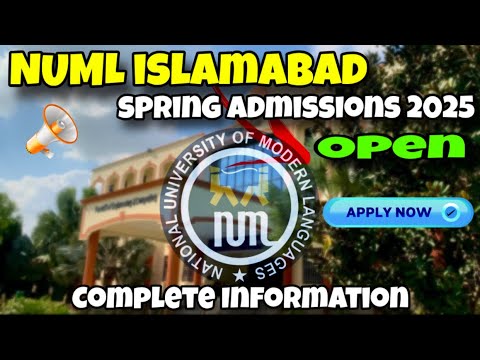 NUML University Islamabad Admissions 2025 | How to Apply, Eligibility ...