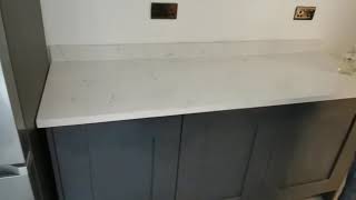 white Carrara kitchen worktop 30mm