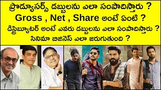 Celebrity How Producers earn money | Gross , Net , Share in telugu | Surya Teja Wealth