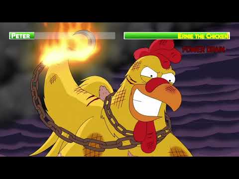 Peter vs Ernie the Chicken (Fight 4)...with healthbars