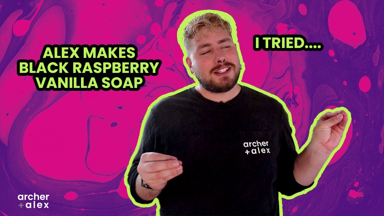 Making Black Raspberry Vanilla | Soap Making | archer+alex