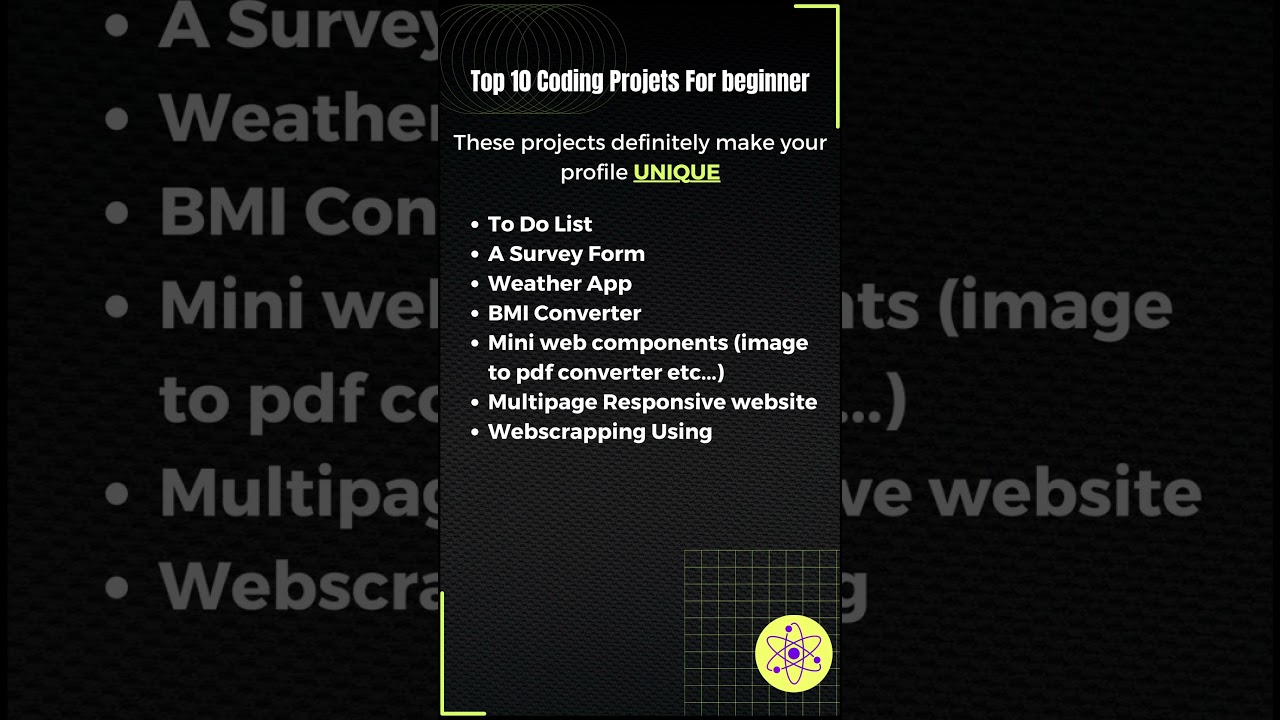 Top 10 Coding Projects for Beginners 🔥|| #trending #programming #coding