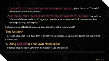 How to typedef a Namespace Qualified Type in C+ +