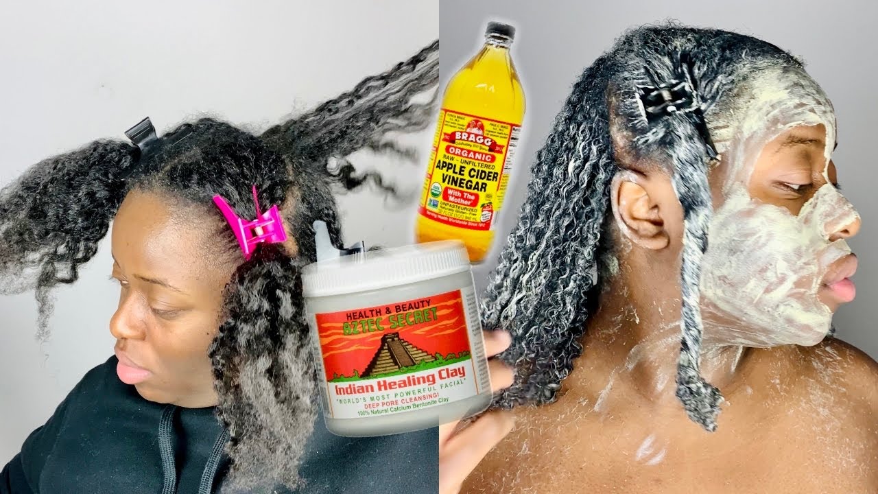 How To Apply AZTEC CLAY ON NATURAL HAIR & SKIN For Longer Hair & A