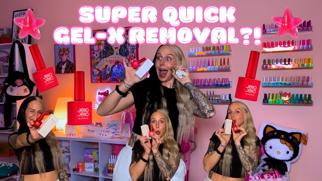 ⋆SUPER QUICK GEL-X REMOVAL!⋆ Jello Jello Peel Off Base, New Gels