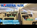 Korean air boeing 777300er business  seoul  paris