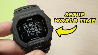 Casio G-Shock GBD-200: How to Setup World Time (Dual Time)