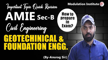 Geo-technical & Foundation Engg lecture for #AMIE Civil Quick Revision | Short Tricks for Exam