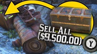 HIDDEN CRASHED TRAIN WITH $1100 IN GOLD BARS! Red Dead Redemption 2 EASY MONEY