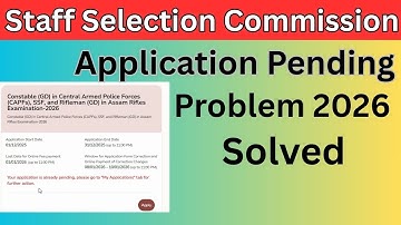 your application is already pending problem | Ssc new website apply online problem
