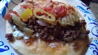 Soft Tacos w/ Homemade Ricotta Cheese, onions-beef, tomatoes, refried beans, pepper rings... delish😏 screenshot 4