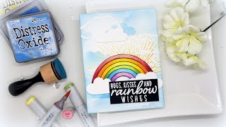 Trapped Emboss Resist Rainbow + Honey Bee Stamps Sale: Birthday Party Prep