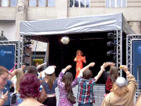 Drag Queen Belinda Scandal performing at Liverpool...