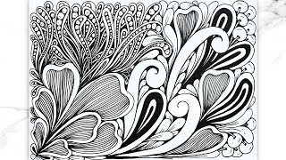 Zentangle Art For Beginners  | Zentangle  inspired Art| Zendoodle