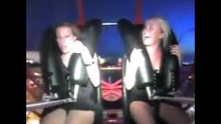 Girl getting orgasm during metal ball ride