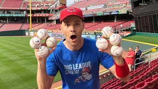 Catching SO MANY BASEBALLS at Great American Ball Park