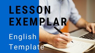 LESSON EXEMPLAR - ENGLISH TEMPLATE by Teacher Kristinna