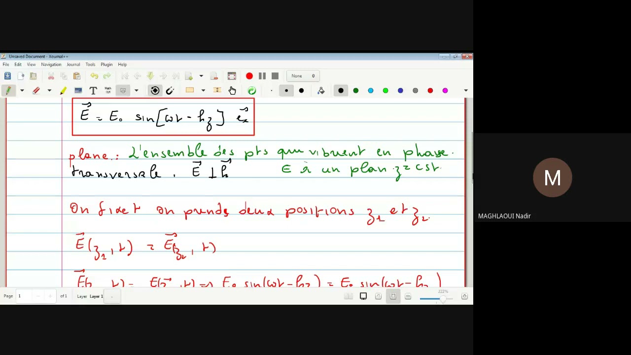 Séance meet : Td 1 sur les ondes EM dans le vide