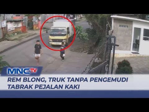 Terekam CCTV, Truk Lagi Parkir Jalan Sendiri Tabrak Pejalan Kaki di Gunung Putri Bogor - LIS 05/02