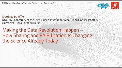 Matthias Scheffler: Making the Data Revolution Happen