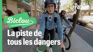 Boulevard de Magenta, la piste cyclable où les vélos roulent au... milieu du trottoir