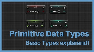 Primitive Data Types inside of the Unreal Editor.