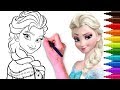 تعلم رسم اميرات ديزني | كيف نرسم اميرة ديزني السا من الكارتون فروزن| Drawing Elsa | Disney Frozen