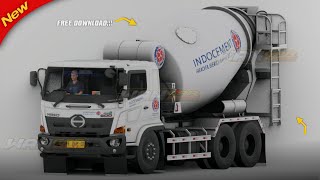 RILISSS || Mod Hino 500 Mixer Tronton Terbaru FREE DOWNLOAD || bussimulatorindonesia