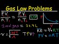 Gas Law Problems Combined & Ideal - Density, Molar Mass, Mole Fraction, Partial Pressure, Effusion