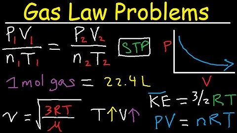 Gas Law Problems Combined & Ideal - Density, Molar Mass, Mole Fraction, Partial Pressure, Effusion
