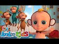 Five Little Monkeys - Songs for Kids with Animals - Animal Sounds