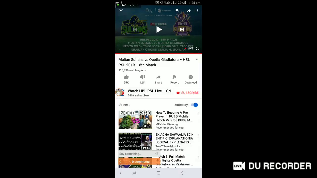 Quetta vs Multan live match