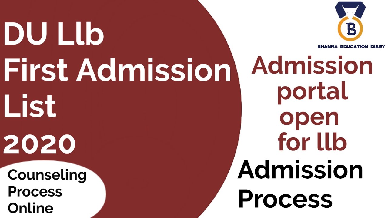 DU LLB 2020 FIRST CUT OFF LIST OUT | ADMISSION PROCESS | ADMISSION PORTAL OPEN FOR DOCUMENTS