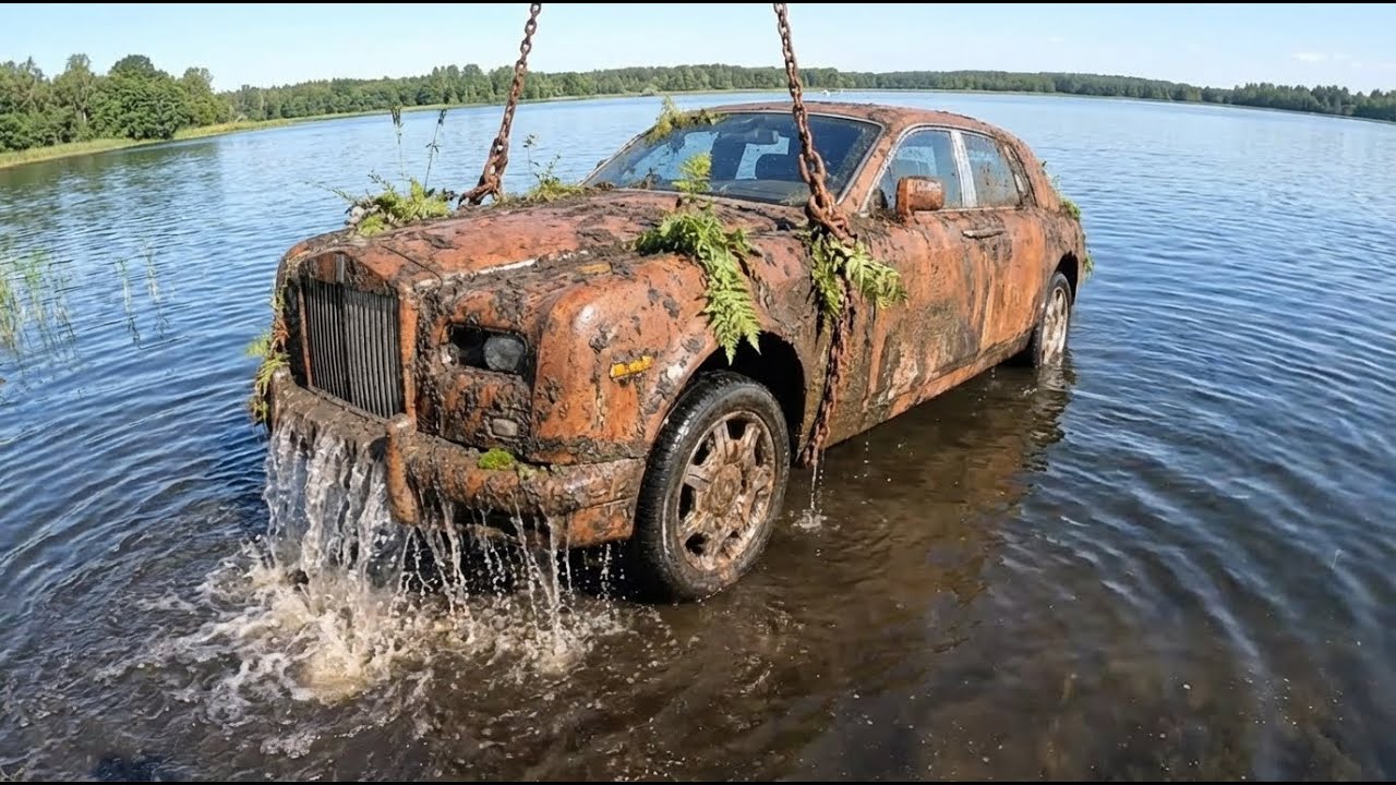 We Found a $600.000 Rolls-Royce Phantom Abandoned in the Lake | Full POV Restoration