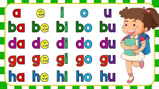 A E I O U BA BE BI BO BU- Unang Hakbang Sa Pagbasa | Pagbasa Ng Mga Pantig| ABAKADA