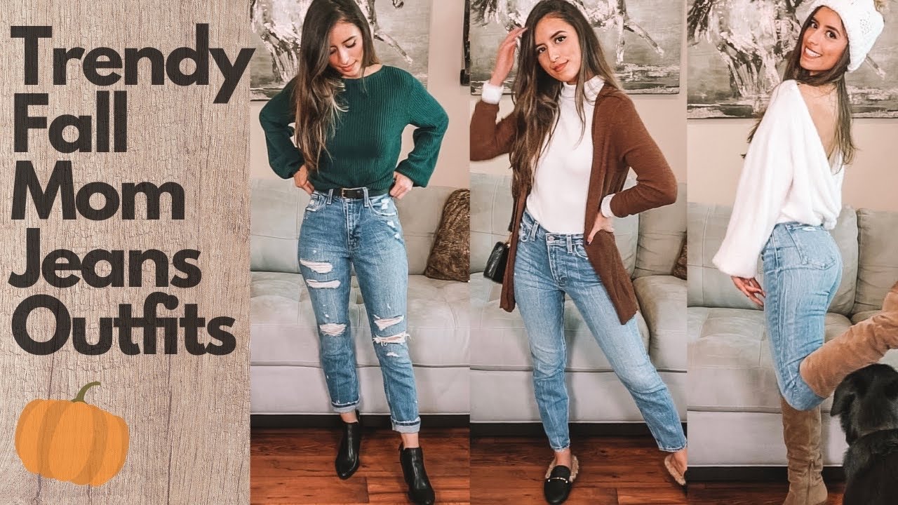 How To Style Mom Jeans For Fall/Winter | Fall Outfit Ideas 2020 - Youtube