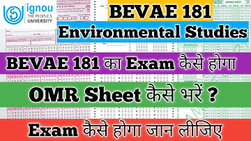 BEVAE 181 Important Questions BEVAE 181 Exam kaise Hoga OMR Sheet Fill Kaise kare