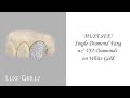 Single Tooth Diamond Grillz (VS Diamonds, 14K White Gold) 100% Authentic | Luxe Grillz