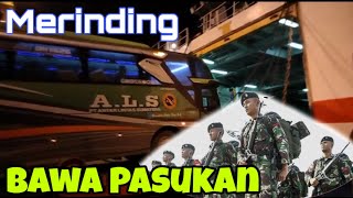 MERINDING ❗PULUHAN BUS ALS BAWA ROMBONGAN TNI-AD DI PELABUHAN BAKAUHENI