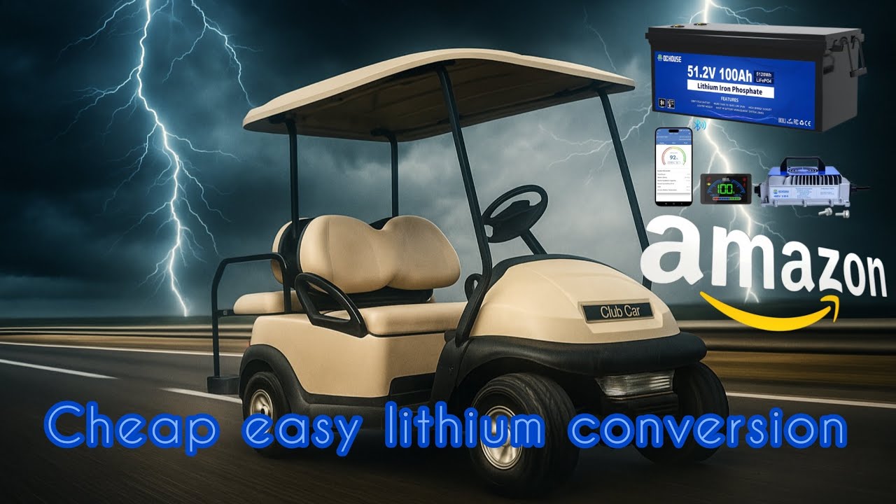 Cheapest Amazon Lithium Golf Cart Battery Conversion - Step by Step Instructions 