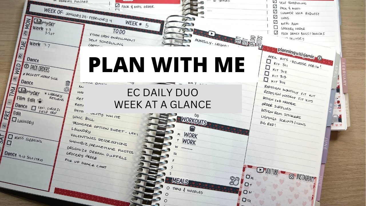 PLAN WITH ME | DAILY DUO | ERIN CONDREN | DAILY DUO PLAN WITH ME | WEEK ...