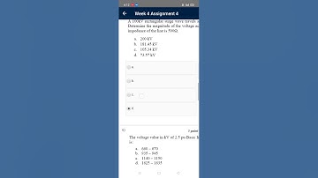 NPTEL ASSIGNMENT SOLUTION WEEK 4 POWER SYSTEMS ENGINEERING