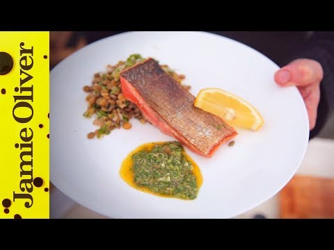 Panfried Crispy Salmon With Salsa Verde Bart S Fish Tales