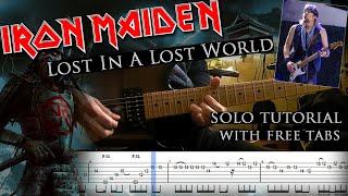 Iron Maiden - Lost In A Lost World Adrian Smith&#39;s solo lesson (with tablatures and backing tracks)