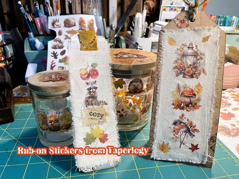 How to Use & What to Make Using Rub-on Transfer Stickers #junkjournal #stickers #taperlogy