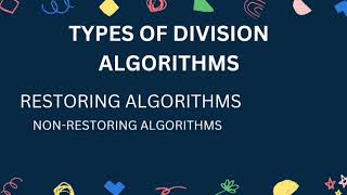 S-7.    Topic: Division Restoration Algorithm