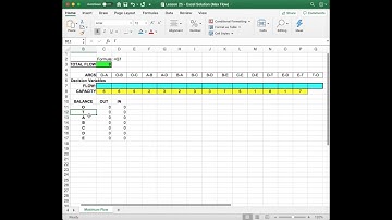 Lesson 25 - Network Problems (Excel Solution to Maximum Flow Problems)